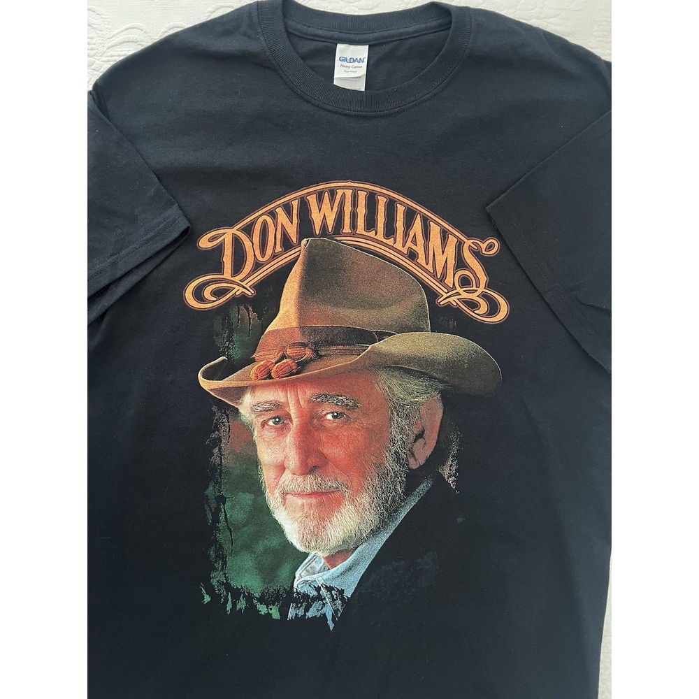 DON‎ WILLIAMS The Gentle Giant Double Sided Med Crewneck T-Shirt Country Music